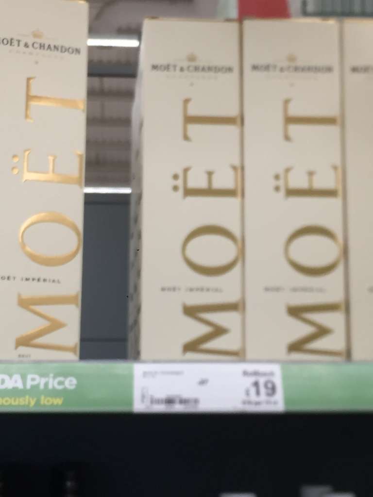Asda robroyston Moët 750ml champagne £19 from £27