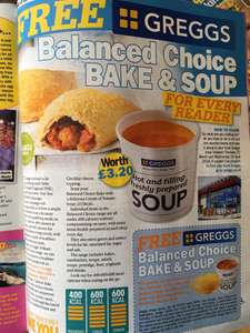 FREE Greggs Balanced Choice Bake and Soup in Take a Break Magazine