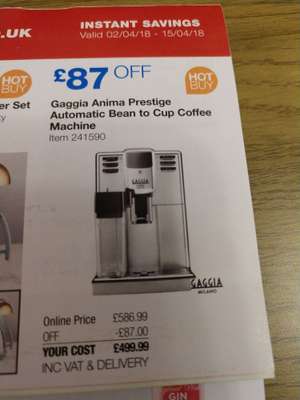 Gaggia anima prestige automatic been to cup coffee machine £499.99 @ Costco