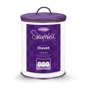 Slumberdown Sleepwell Luxury Heritage Check Duvet 10.5 Tog King £14.99 Delivered at Slumberdown