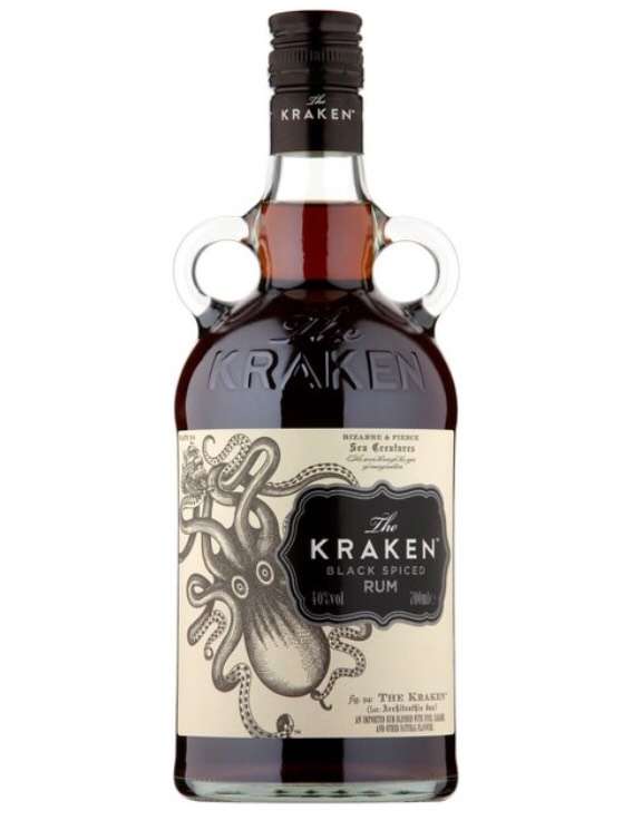 The Kraken Spiced Black Rum 70cl £20 at Tesco and Morrisons (£3.50 saving)