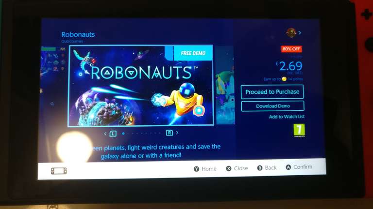 Robonauts Nintendo switch eshop £2.69