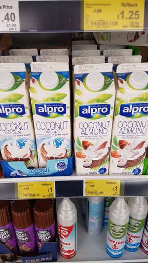 Alpro 1LTR coconut almomd/coconut original - £1 instore @ asda