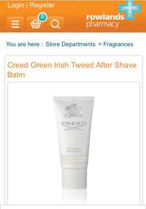 Creed Green Irish Tweed Aftershave Balm 75ml £43.99 Rowlands Pharmacy