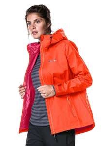 Berghaus Women's Stormcloud Waterproof Jacket (orange, size 14) - £30.36 @ Amazon
