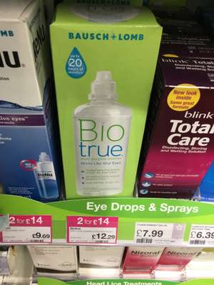 Bio True Contact Lens Solution 2 for £14 @ Superdrug