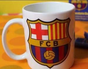 FC Barcelona Ceramic Mug and Keyring set only £1 Fultons