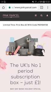 Pink parcel period box £1