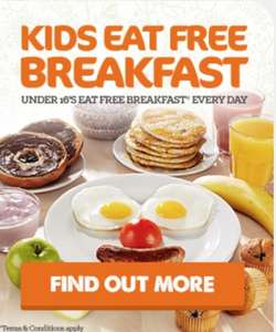 One adult breakfast PLUS two kids breakfasts for £9.50 - Unlimited Cooked and Continental Breakfast + Baked pastries + Cereal + Fresh Fruit + Chilled Juices + Tea / Costa Coffee @ Beefeater