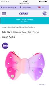 JoJo Siwa Silicone Bow Coin Purse  £4 Half Original Price Claire's Accessories free c&c Claire's up to 75%off sale