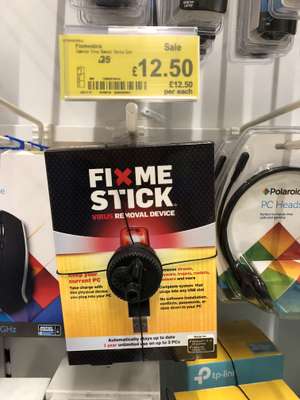 FixMeStick LifeTime Virus Removal For PC / Laptop Windows 10-8-7-XP-Vista UPTO 3 PCs was originally £50 then £25 & now reduced to clear for £12.50 @ Asda