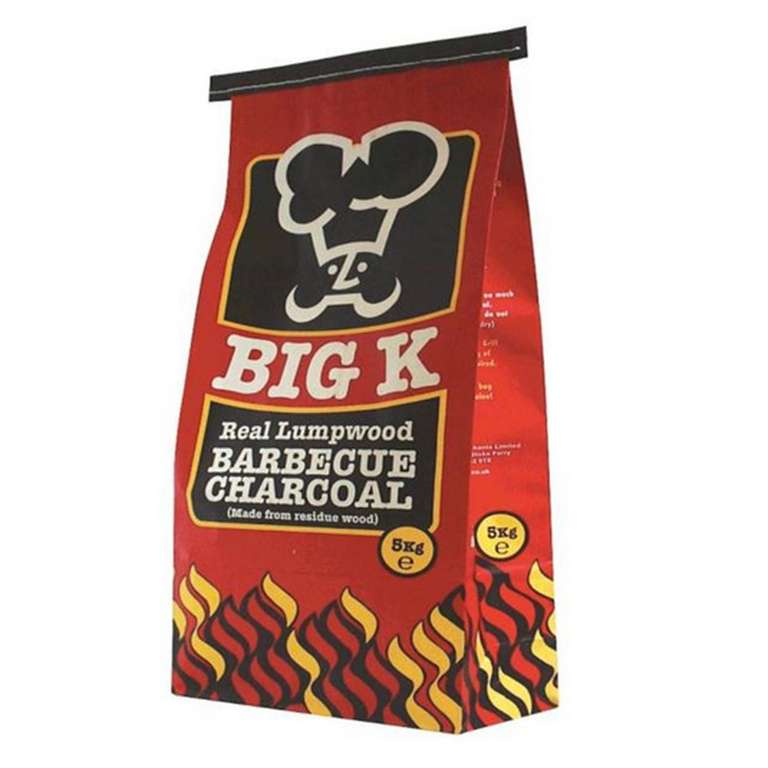 Big K Lumpwood Barbecue Charcoal & Briquettes 5 KG @ The Range £3.99