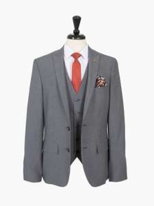 HARRY BROWN Charcoal Slim Fit Three Piece Suit at Slaters for £71.10