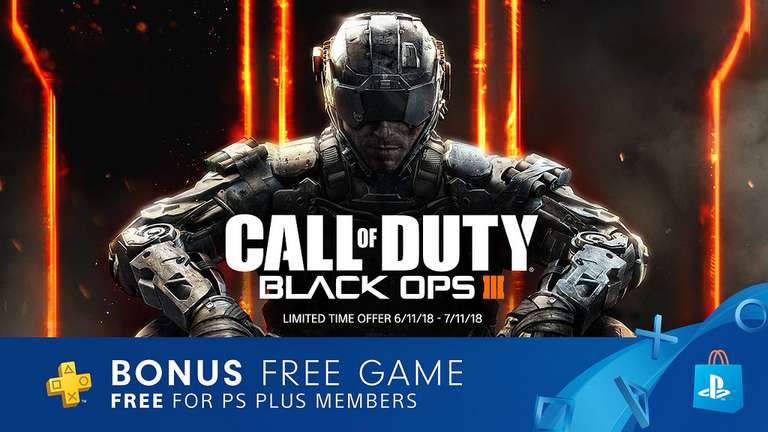 Call of Duty Black Ops 3 Free on Playstation Plus (Bonus Game)