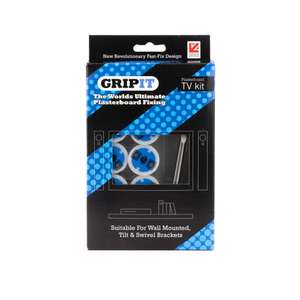 Grip-It TV Bracket Plasterboard Fixing Kit  £4.90 delivered using code // Gripit 25mm Blue Plasterboard Fixings 25pk £7.99 w/code (more in post)  @ Gripit