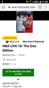 NBA Live The One Edition (XBOX) £3.75 @ Microsoft