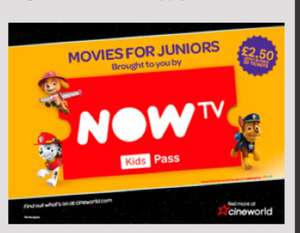 Movies For Juniors for £2.50 @ Cineworld