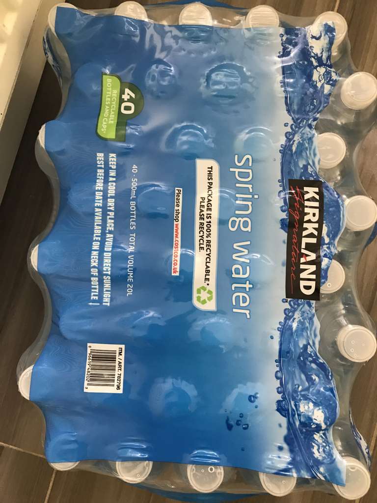 Kirkland 500ml water 40 pack - £3.20 @ Costco