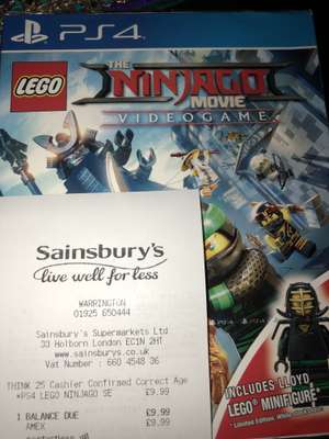 PS4 Lego ninjago the movie video game with mini figure - £9.99 instore @ Sainsburys