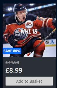NHL 18 PlayStation 4 £8.99 @ PSN