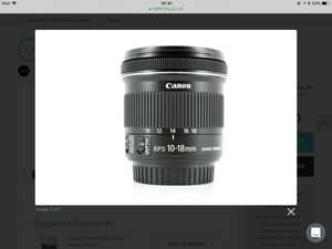 Pre-Loved Canon EF-S 10-18mm f/4.5-5.6 IS STM lens £189.95 Del @ MPB