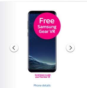 Samsung S8 with Free Samsung Gear VR Headset £25 per month with No Upfront Cost! on SKY Network