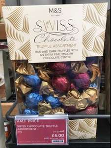 Swiss Chocolate Truffles 665g Half Price  - £6 (reduced from £12) & other chocolate offers at M&S