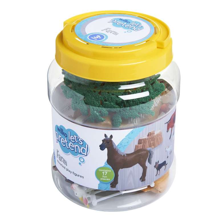 Assorted play figure bucket available in Farm, Army and Dinosaur Varieties only £1 @ Wilko