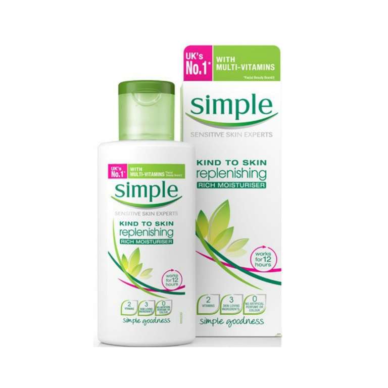 Simple Kind To Skin Replenishing Rich Moisturiser £1.50 @ Asda Online and Instore