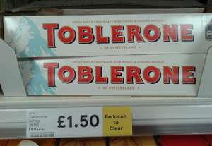 White Chocolate Toblerone 360g  r.t.c @ £1.50   In-store at Tesco Extra, Bidston (and 7 other stores - see comments)