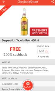 Desperados Tequila Beer 650ml 100% cash back on checkout smart