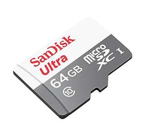 SanDisk 64 GB Class 10 MicroSDHC Ultra Memory Card @ Amazon £11.69 Prime/ £14.68 without Prime