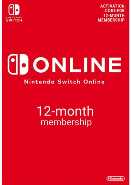 Nintendo Switch Online 12 Month Membership £16.49 / £15.67 with FB code
