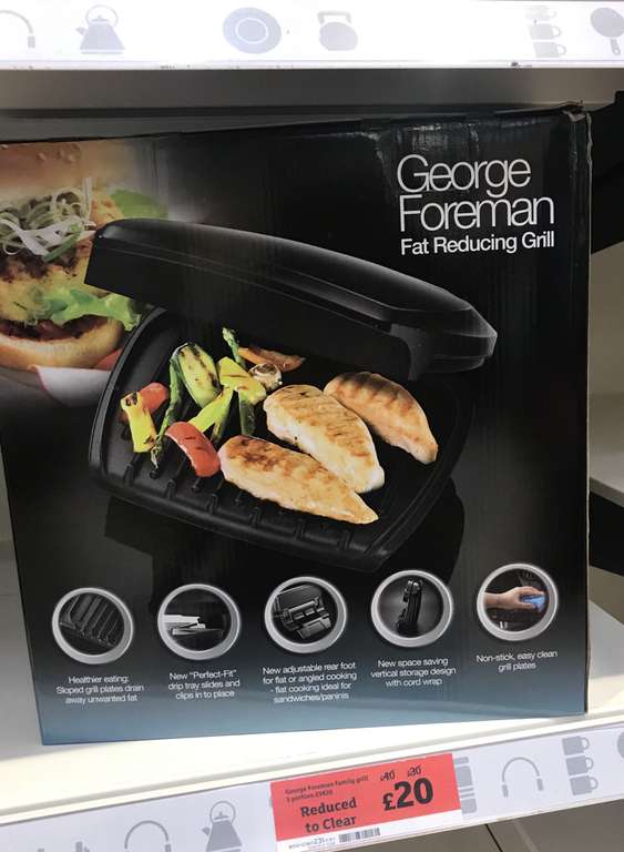 George Foreman Grill £20 @ Sainsbury's (Hornchurch)