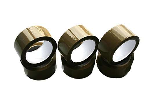 6 Rolls Brown/Buff Low Noise Packing Tape, 48MM x 66M (6, Brown), £1.99 sold by Northern Plants/amazon