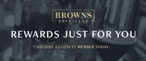 Fee £10 to spend at Browns Brasserie with loyalty card app