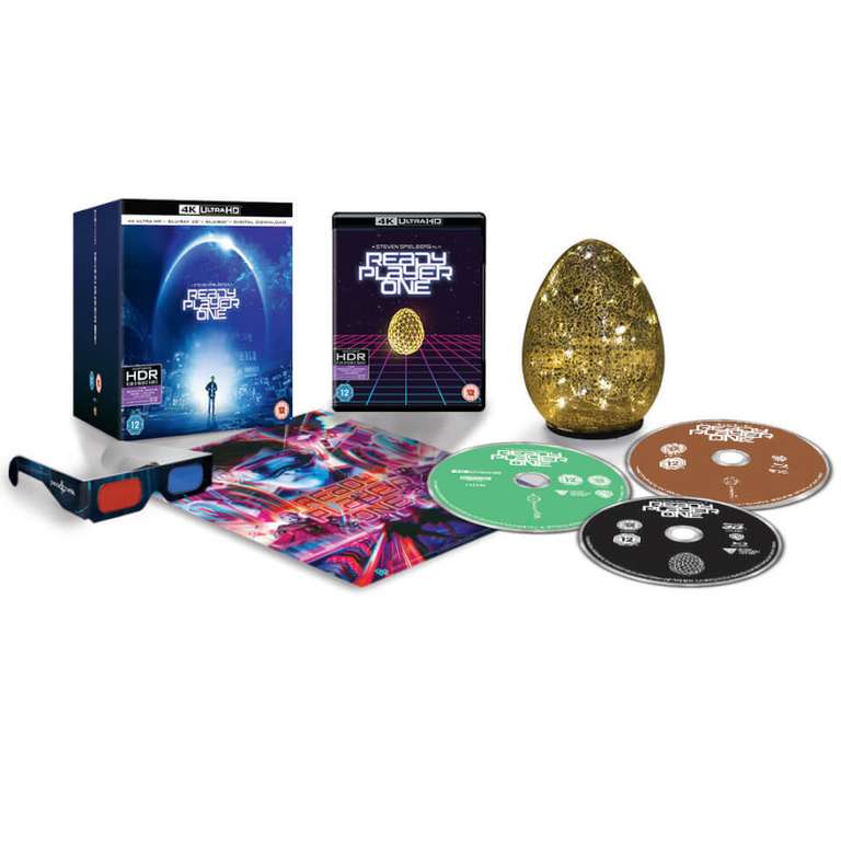 Ready Player One - 4K Ultra HD Zavvi Exclusive Egg Light Collector’s Edition (Includes 3D Blu-ray & Blu-ray)