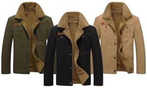 Men's Winter Vintage-Effect Warm Jacket £31.98 delivered at Groupon