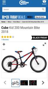 Black Friday Deals on kids Cube Bikes e.g Cube Kid 200 Mountain Bike 2018 £179.99 @ Chain reaction cycles
