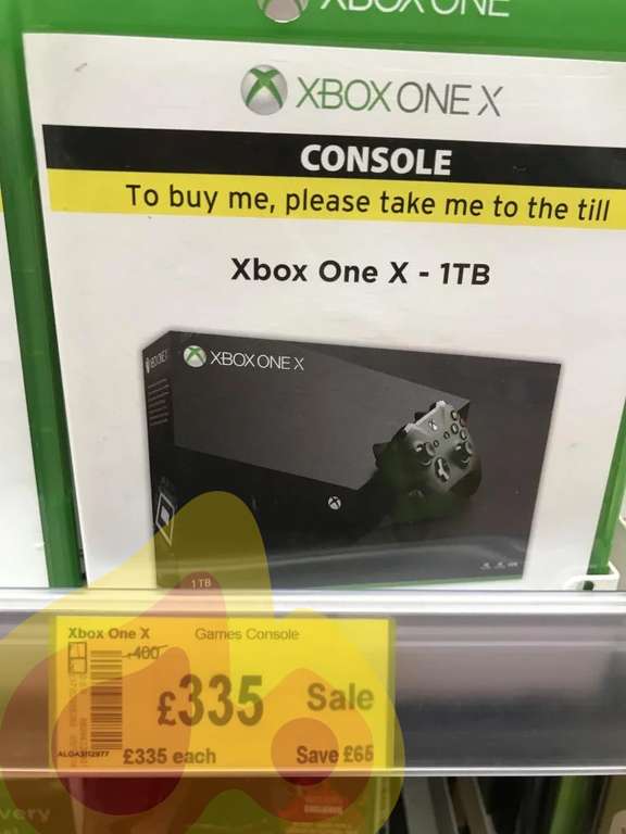 Xbox one x new £335 at Asda.