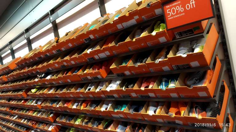 50% off boots & 30% off trainers @ Nike Factory Store (Castleford)