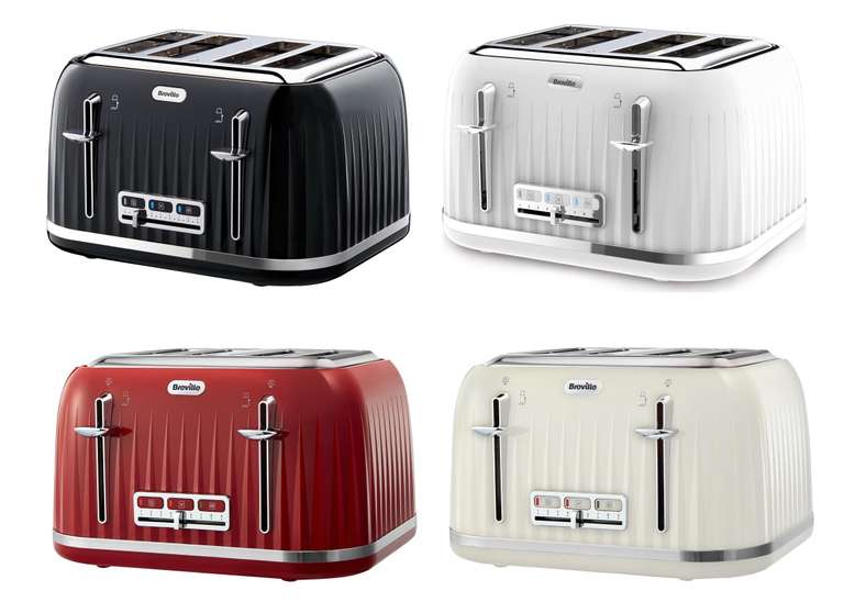BREVILLE Impressions 4-Slice Toaster (Black, Cream, Red, White) now £25 delivered @ Currys