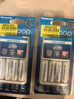 4 eneloop AA batteries and charger £2.79 @ Waitrose & Partners