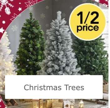 All Christmas Trees half price at Wilko