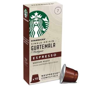 Starbucks Guatemala Espresso Capsules, Nespresso* Compatible (Pack of 12 , Total 120 capsules) - £29.98 @ Amazon