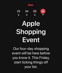 NOW LIVE - The Apple Black Friday Shopping Event 23rd - 26th November