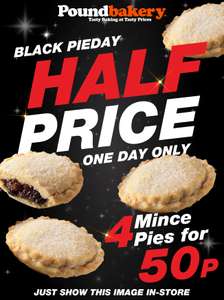 HALF PRICE Mince Pies at Poundbakery 4 for 50p