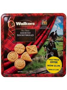 Walkers Assorted Shortbread Tin 400g £5.99, Free C+C update 20% off everything BF deal @ Edinburgh Woollen Mill