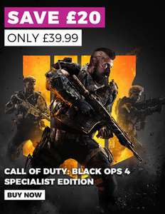 BO4 SPECIALIST EDITION ONLY £39.99/ SPIDERMAN ONLY £34.99/ FIFA 19 ONLY £39.99/GOD OF WAR ONLY £24.99/ OTHER GAMES FROM £14.99 @GAME