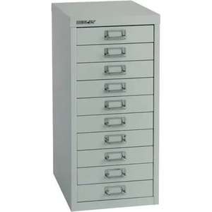 Bisley steel Multi-drawer Cabinet A4 10 Grey £47.99 @ Viking Direct